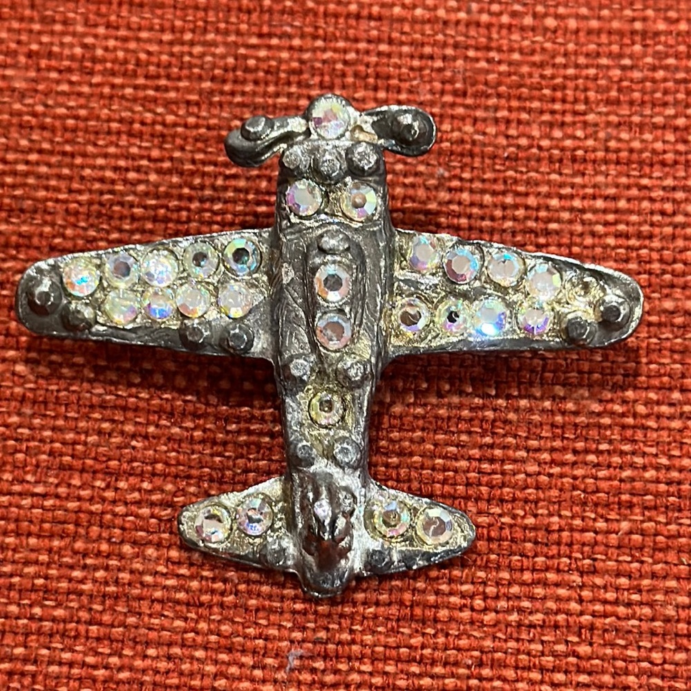 Vintage airplane brooch